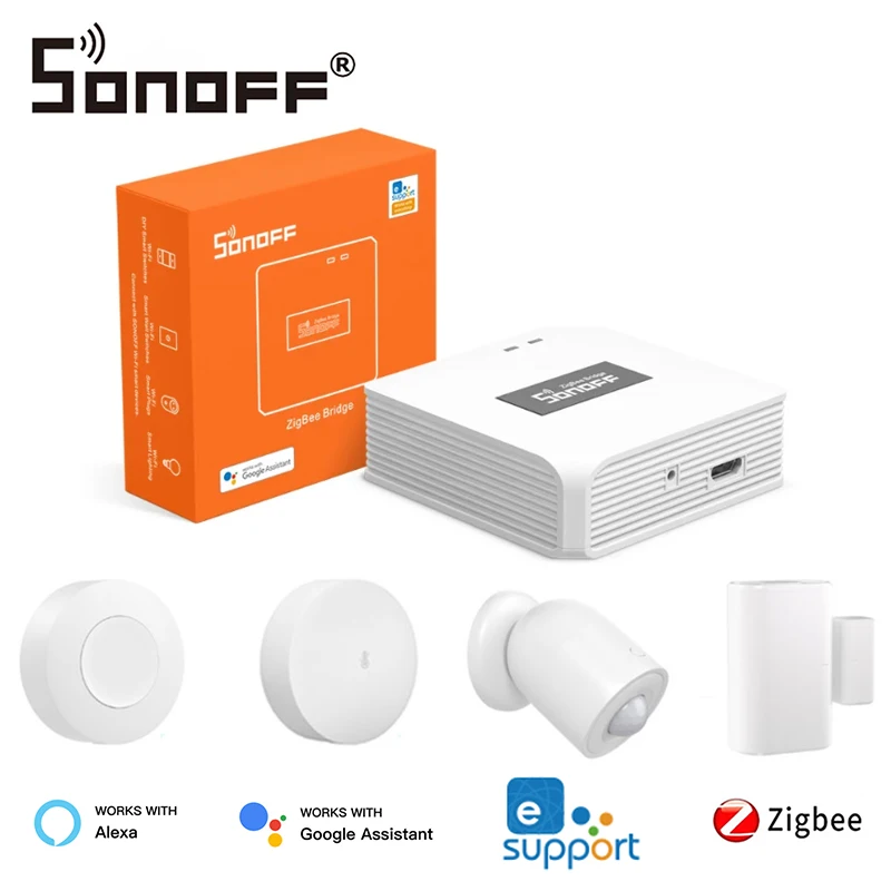 SONOFF SNZB-01P SNZB-02P SNZB-03P SNZB-04P Zigbee Датчик двери, окна, температуры, влажности, датчика присутствия человека, мостовой шлюз