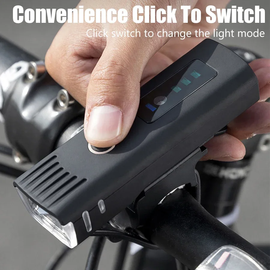 Potente luz delantera de bicicleta de autodefensa, LED recargable por USB, antideslumbrante, 4 modos, lámpara de ciclismo, linterna de 1000 lúmenes para bicicleta MTB