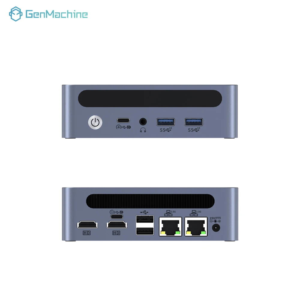 Genmachin AMD Ryzen7 7840HS Ryzen9 7940HS МИНИ-ПК Win11 DDR5 32 ГБ 6400 МГц ОЗУ M.2 2280 SSD WIFI6 BT5.2 Настольный ПК игровой компьютер