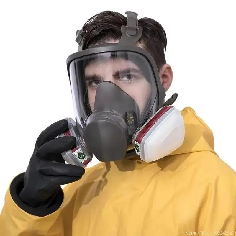 27 In 1 6800 อุตสาหกรรมจิตรกรรม Spraying Respirator หน้ากากแก๊ส 15 In 1 ชุดความปลอดภัยทํางานกรองฝุ่น Full Face Mask เปลี่ยน MMM