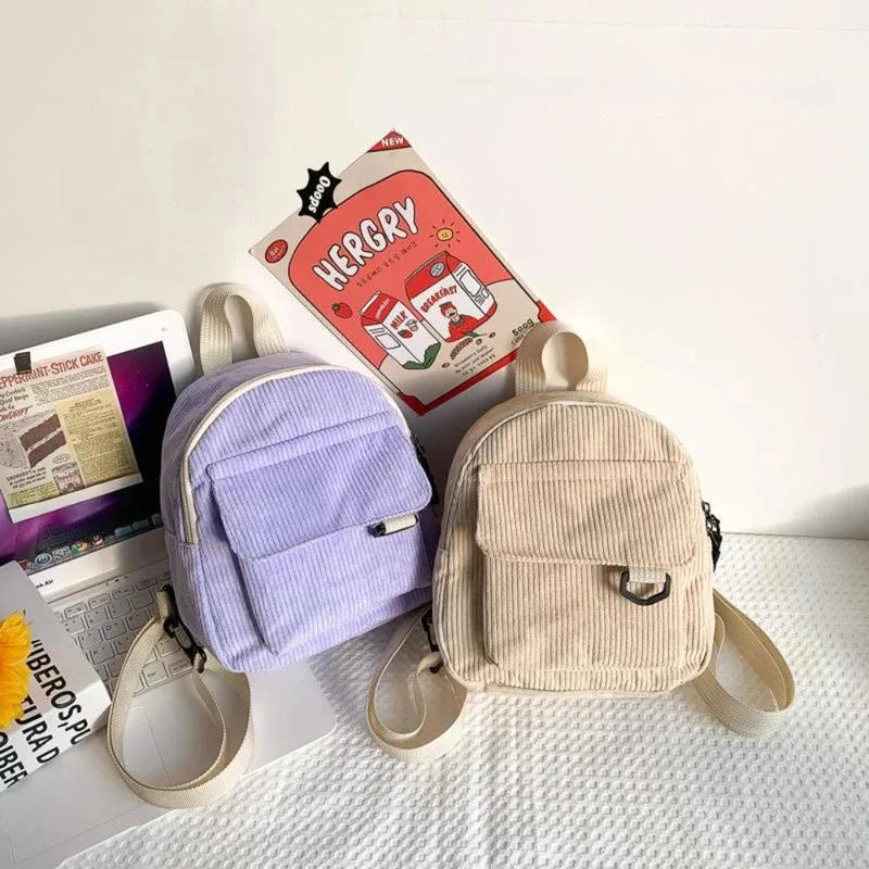 Mini zaino casual da donna in tinta unita, compatto, semplice, resistente per i viaggi