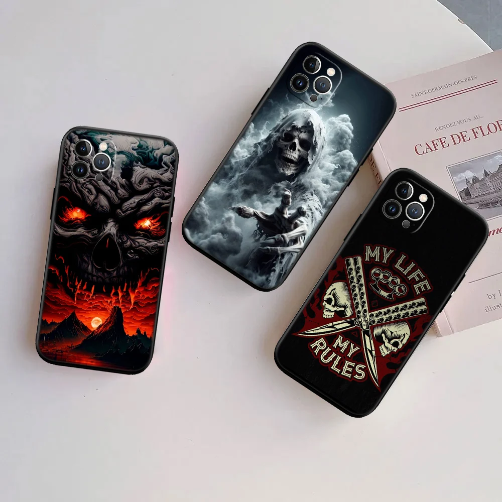 Casing Ponsel Tengkorak Grim Reaper AY9 untuk Samsung Galaxy A21S A22 A31 A32 A41 A42 A51 A52 A71 A72 A81 A82 A91 M20 M30 M30S M31 M51