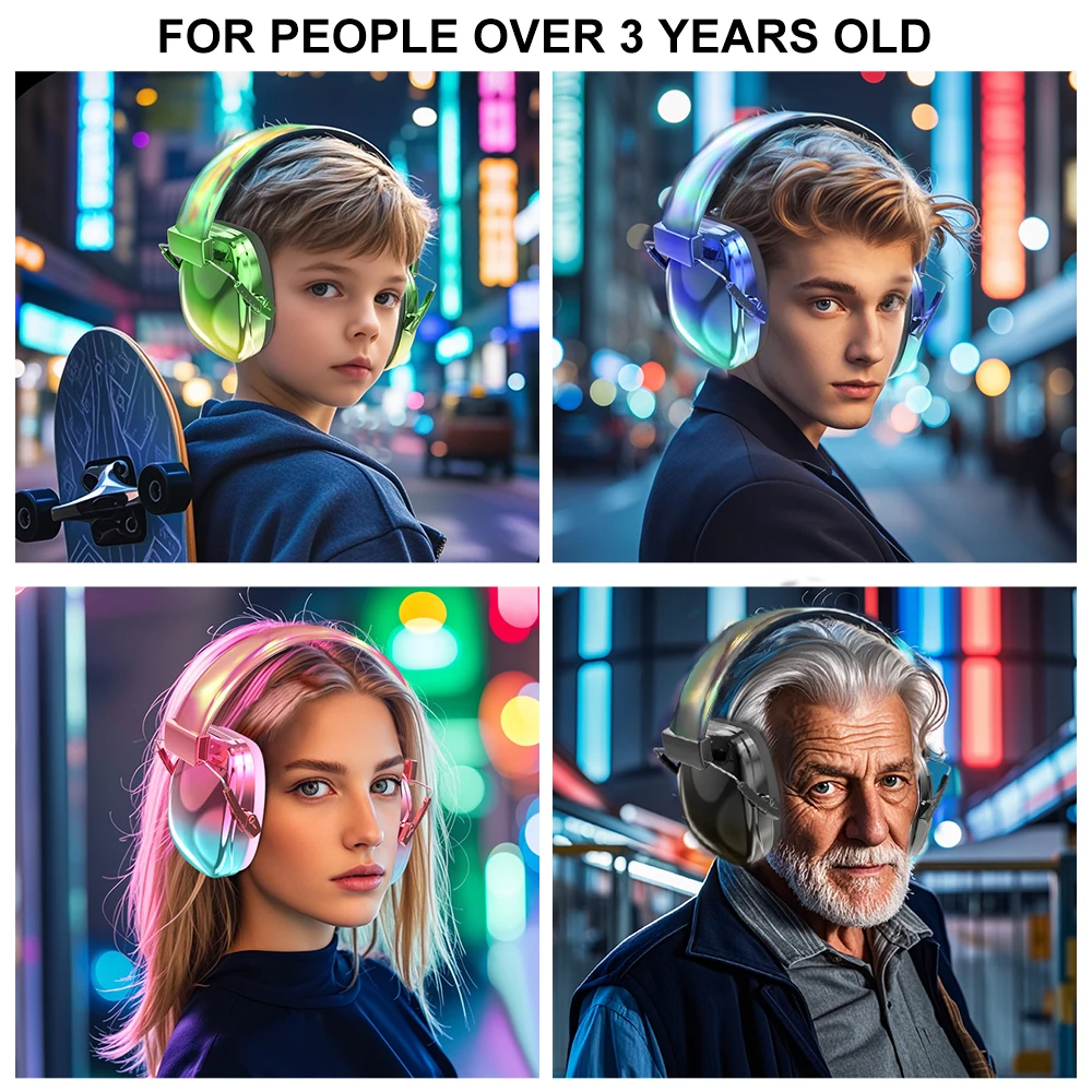 Moda Electroplated Earmuffs Kids Hearing protector Anti-ruído Headphones Para Autismo crianças Ear Defenders Toddlers Gift abafador de ruidos abafador de ruidos para autismo