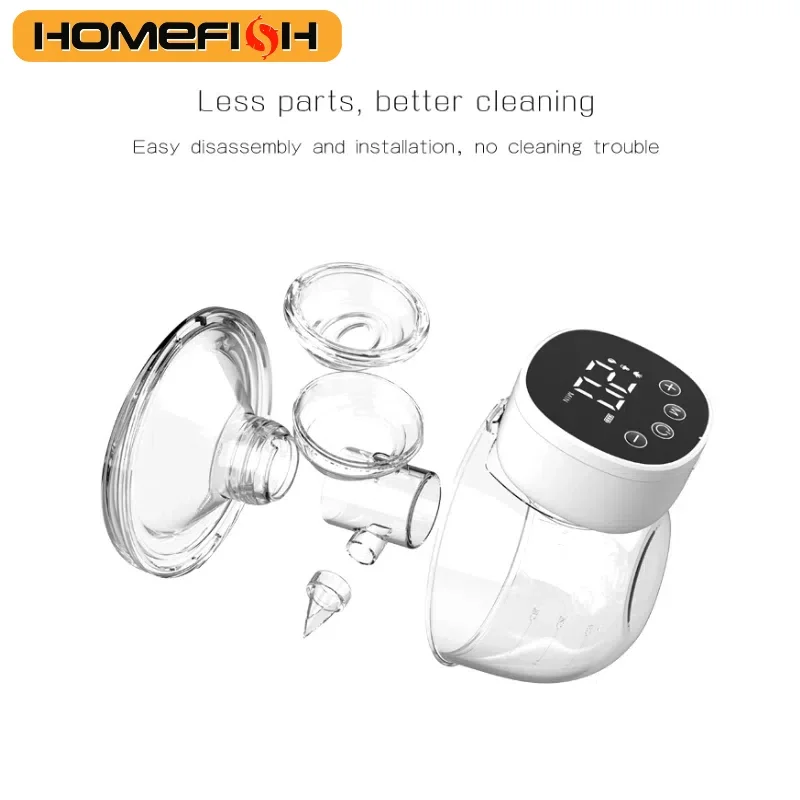 Homefish bombas de mama elétricas portátil mãos livres wearable bomba de mama conforto silencioso extrator de leite materno coletor bpa-livre