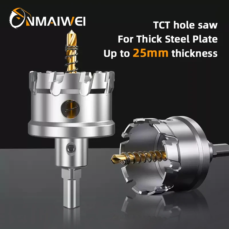 12-100 มม.TCT รูทังสเตนคาร์ไบด์ Tipped เจาะชุด Bit Hole Saw เครื่องตัดสําหรับสแตนเลสโลหะเจาะ