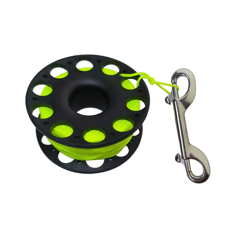 Bobina per immersioni subacquee Bobina per dito Grotta Wreck Attrezzatura di sicurezza per immersione Accessori per ganci SMB con gancio a doppia estremità