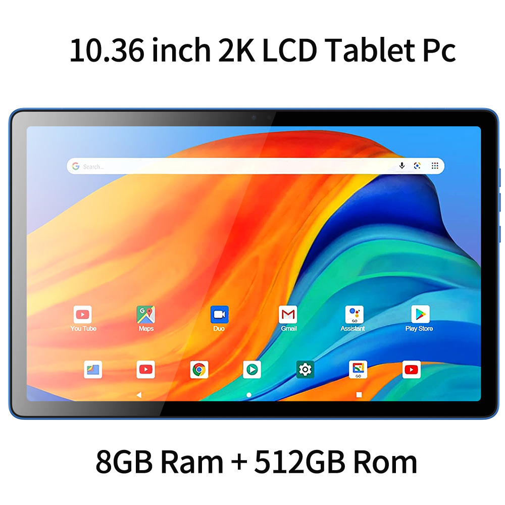 Versión Global Original BDF P60 Tablet Pc 10,36 pulgadas 8GB RAM 512GB ROM Android 12 Octa Core 3G 4G LTE Internet WiFi Internet BT