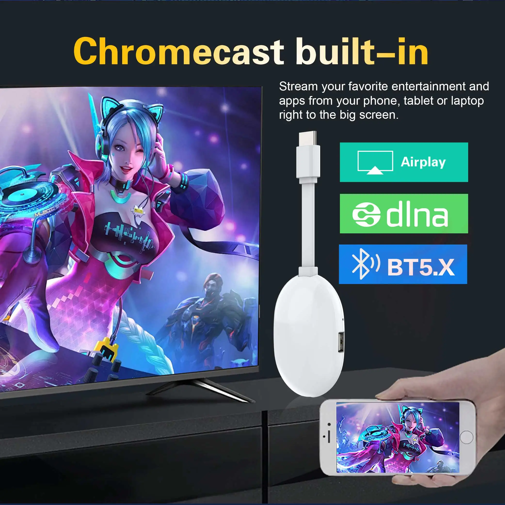 Global Mortal Android 4k Smart TV Stick Q2 Ultra 2GB RAM 16GB ROM  Dual Wifi 6 Multi Language Streaming Media Player TV Dongle