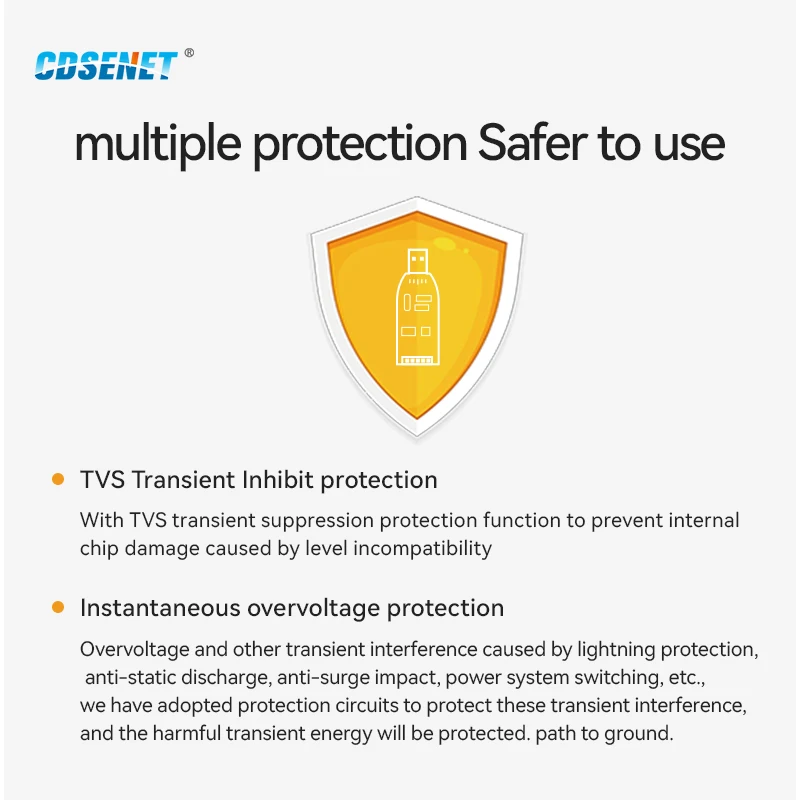 USB Zu RS485 RS232 Kommunikation Konverter Adapter USB Zu TTL Modul CDSENET E810-RS-U01 TVS Schutz Unterstützt Win8 Win10