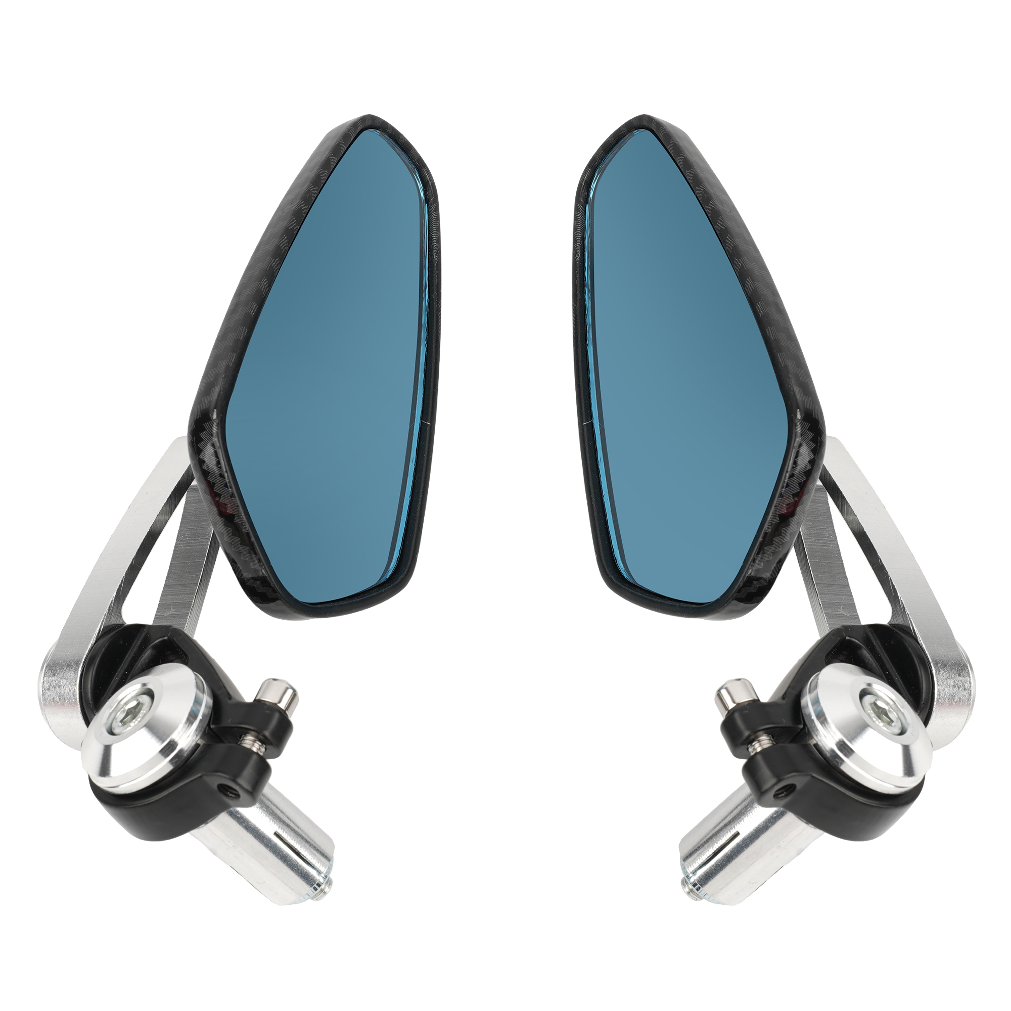 7/8 "22mm CNC Motorfiets Achteruitkijkspiegels Universele Helder Glas Scooter Bar End Stuur Spiegel Achteruitkijkspiegel Accessoires