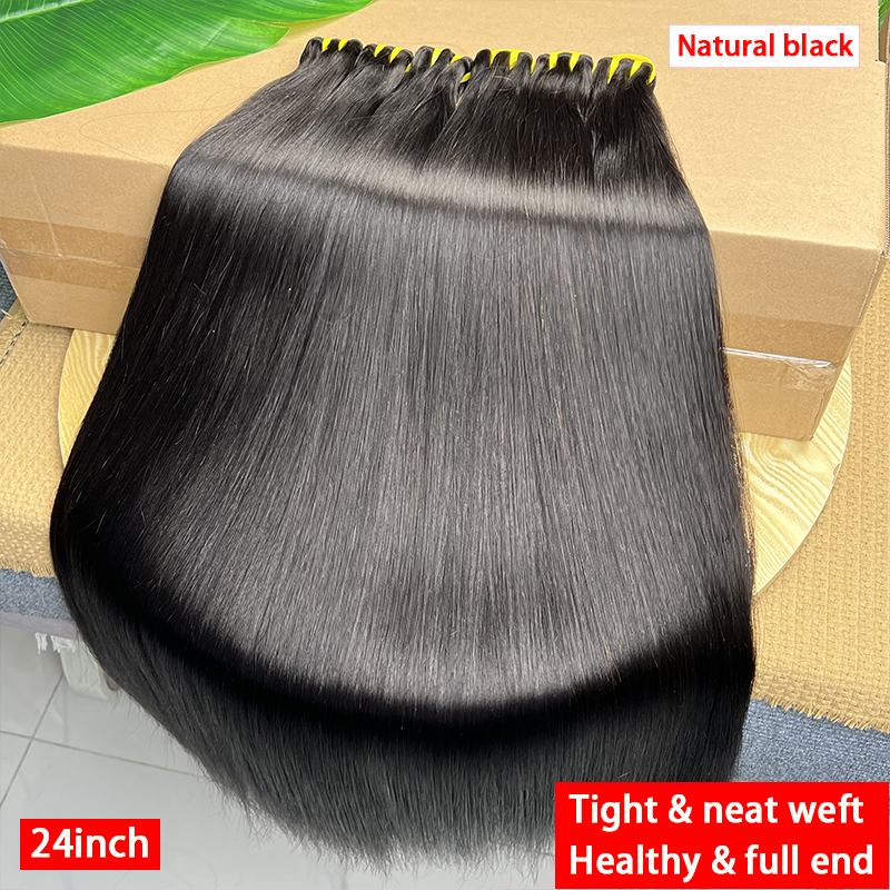 15A Vietnamese Ruwe Haar Bundels Bone Straight Bundels 100% Onverwerkte Virgin Human Hair Extensions Dubbele Inslag 10-36Inch # 1B