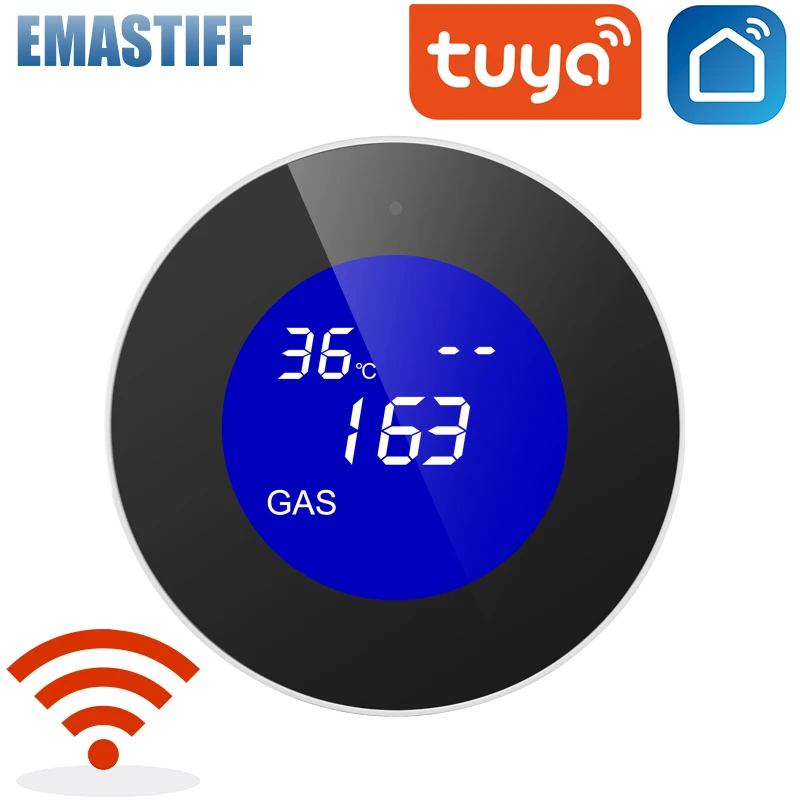 Tuya WiFi GAS LPG Alarm czujnika wycieku Detektor bezpieczeństwa przeciwpożarowego Kontrola APP Bezpieczeństwo inteligentnego domu Czujnik wycieku obsługuje inteligentną aplikację życia