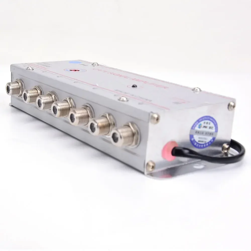 แอมพลิฟายเออร์สายเคเบิลทีวีเครื่องแยกสัญญาณ20dB เสาอากาศทีวีดิจิตอลอุปกรณ์ทีวีภายในบ้าน45MHz ถึง860MHz ปลั๊ก EU 220V
