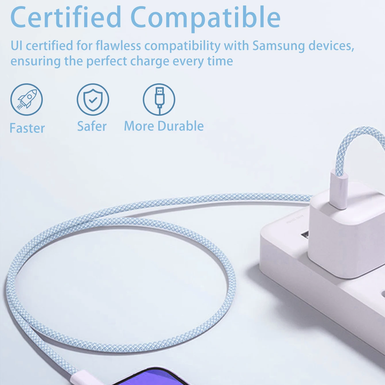 USB-C ถึงประเภท C สีสําหรับ PD 60W Apple iPhone 15 Fast CHARGING สําหรับ Samsung Huawei Xiaomi ประเภท C ทอผ้าสายอุปกรณ์เสริม