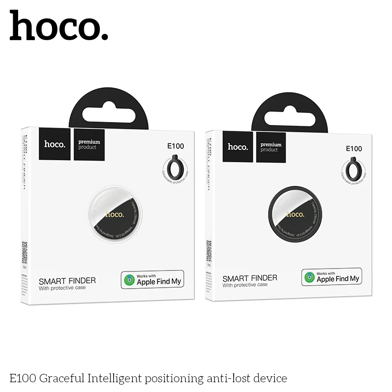 HOCO E100 Airtag Security BT GPS-метка на базе Apple Find My App Anti-Lost Tracker Locator Сигнализация для домашних животных Поиск ключей и кошелька с чехлом