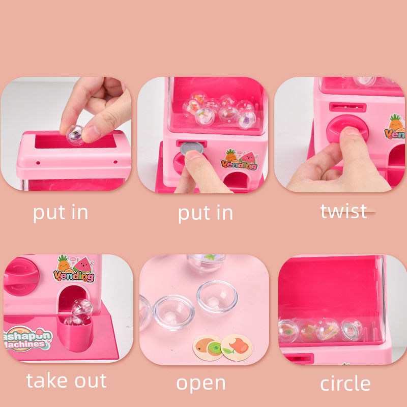 Girl's Gashapon Machine Play House, Candy Game Machine, Learning Machine, Presente Educação