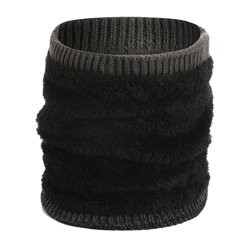 Männer Herbst Winter Warm Halten Set Unisex Beanie Handschuhe Schal Männlich Woolen Garn Gestrickte Schalldämpfer Einfarbig Hals Gamasche weiche Hut
