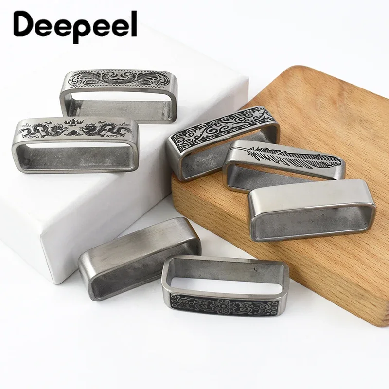 1ชิ้นห่วงเข็มขัด40มม. ห่วงโลหะสแตนเลสสำหรับ34-39มม. เข็มขัดเข็มกลัดกางเกงยีนส์สายรัดเสื้อผ้าอุปกรณ์หัตถกรรมเครื่องหนัง DIY