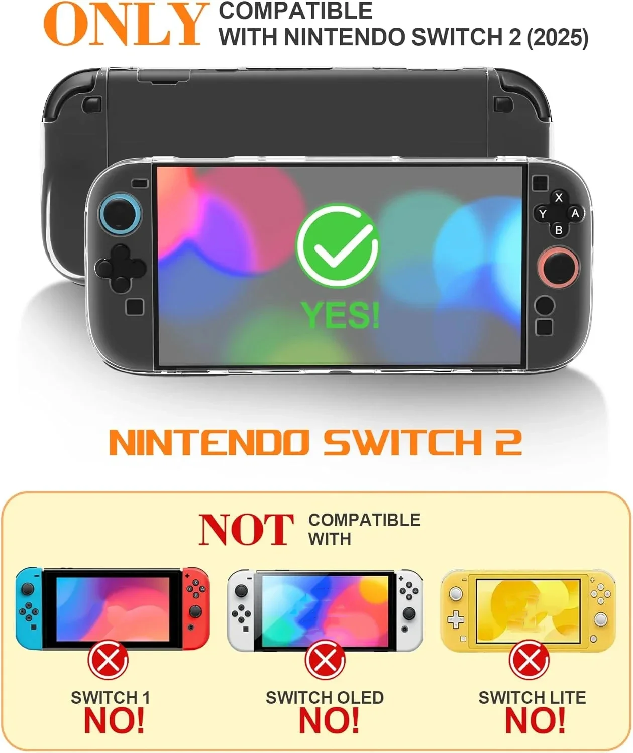 Empuñaduras de controlador de Joystick para NS Switch 2, controlador izquierdo y derecho, soporte de mano para NS Switch 2, accesorios, 2 uds.