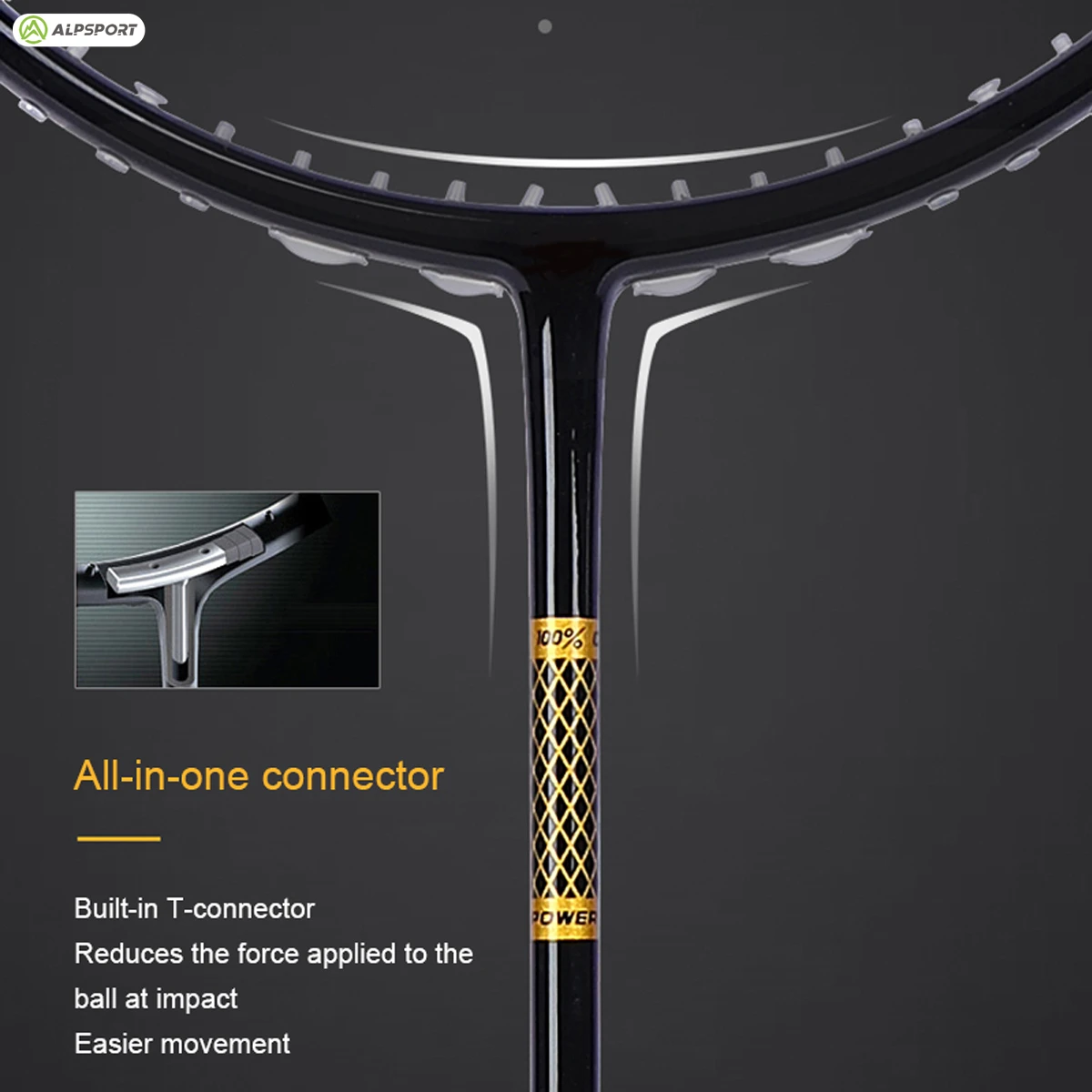 Alpsport ZJ2.0 プロ 5U 85g 100% のカーボン繊維 + チタニウムの合金のバドミントン ラケット Ultralight スポーツ用品ラケット バドミントン訓練