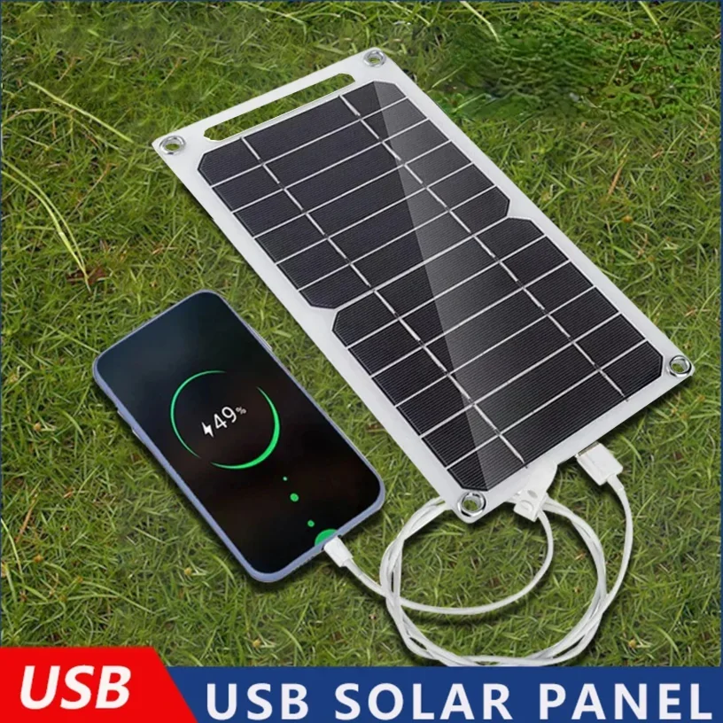 ขายส่งแผงพลังงานแสงอาทิตย์ 1-14 ชิ้น USB กันน้ํากลางแจ้งเดินป่าตั้งแคมป์แบบพกพาแบตเตอรี่ชาร์จโทรศัพท์มือถือธนาคารชาร์จแผง