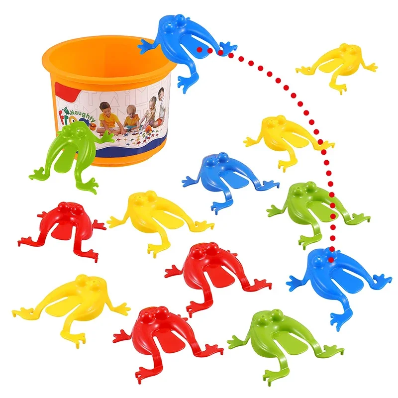 50PCS Jumping Frog Bounce Frogs Parent-Child Toys For Kids Novelty Assorted Stress Relief Toys Children Birthday Party Gift