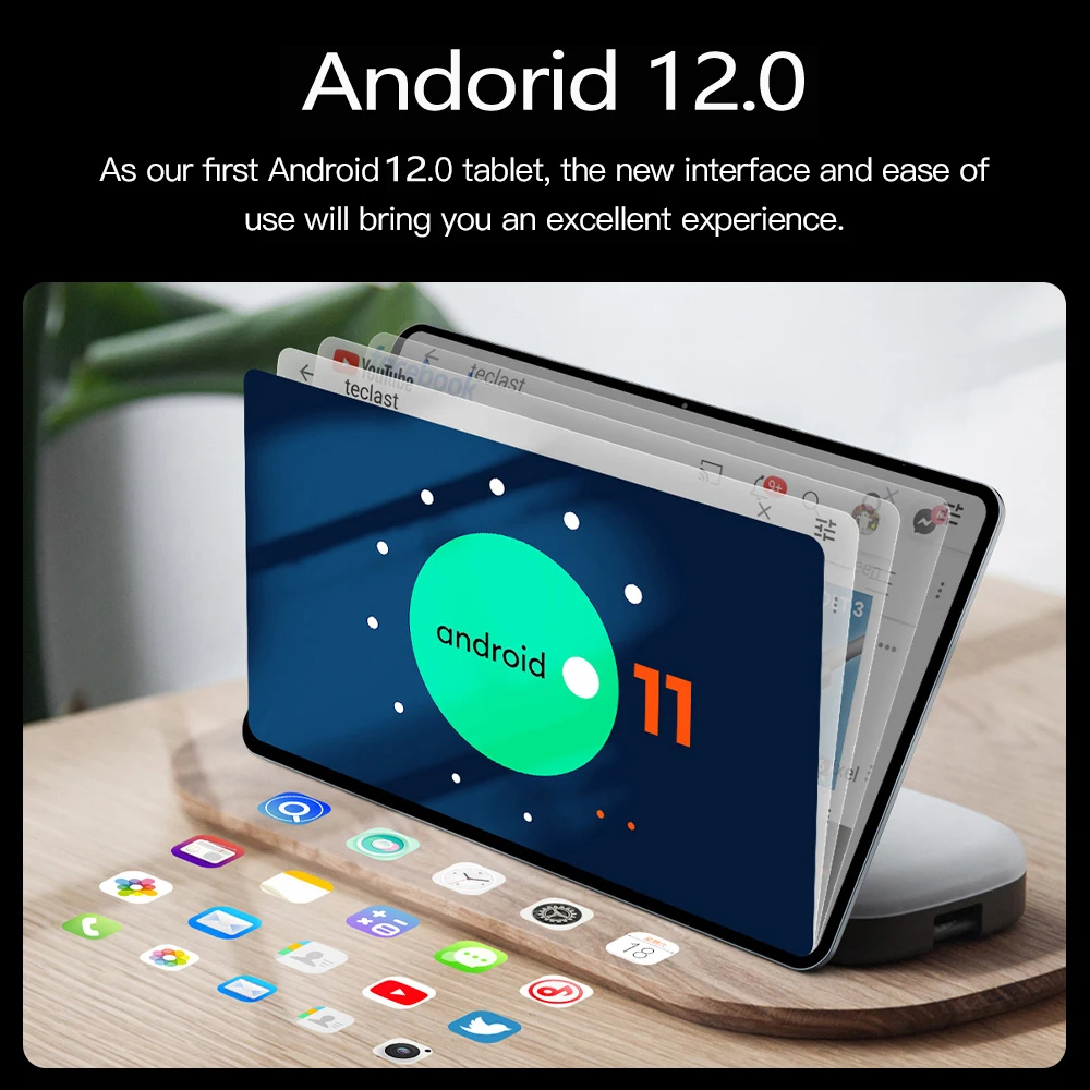 Original BDF Y7 แท็บเล็ตพีซี 10.1 นิ้ว 8GB RAM 256GB ROM Android 12 Octa Core 3G 4G LTE อินเทอร์เน็ต WiFi อินเทอร์เน็ต BT Global Version