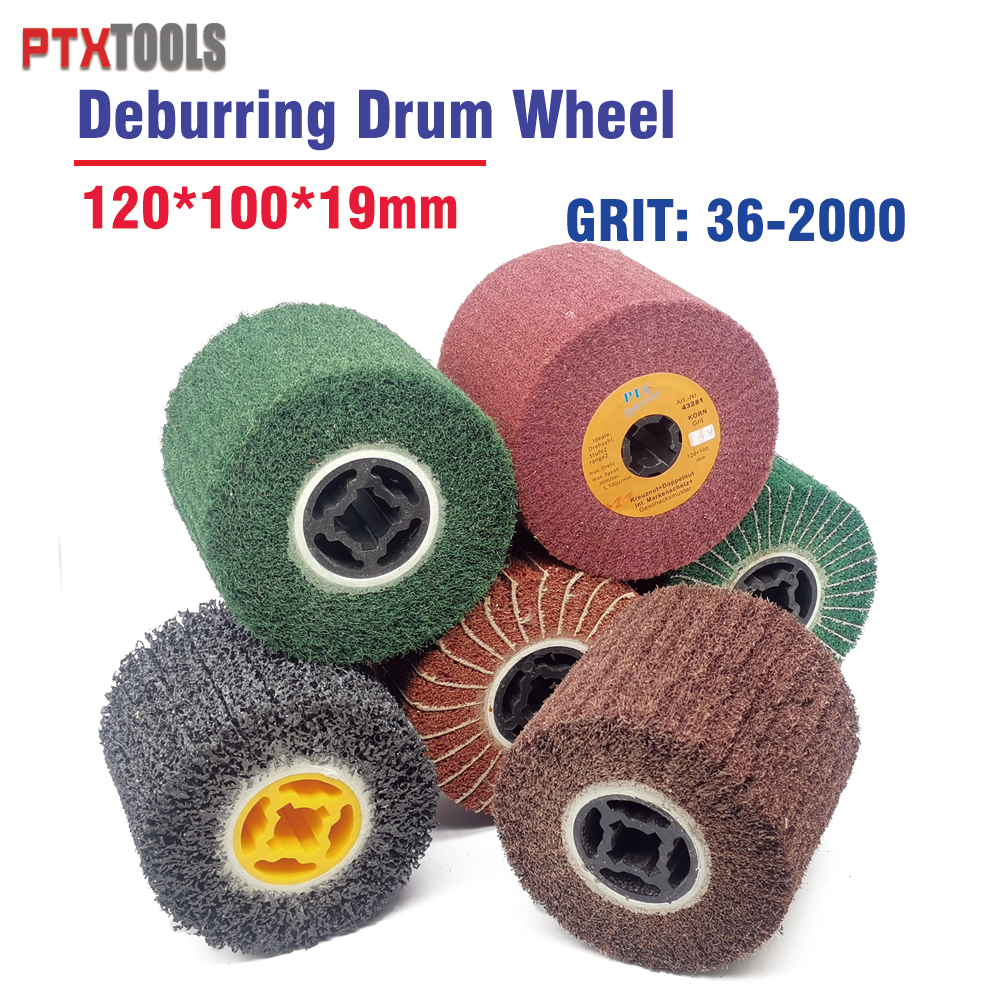 1 stücke Edelstahl-Metalldraht-Zieh rad 110/125*100*19mm Vlies Nylon klappe Bürste Polieren Entgraten Schleifen