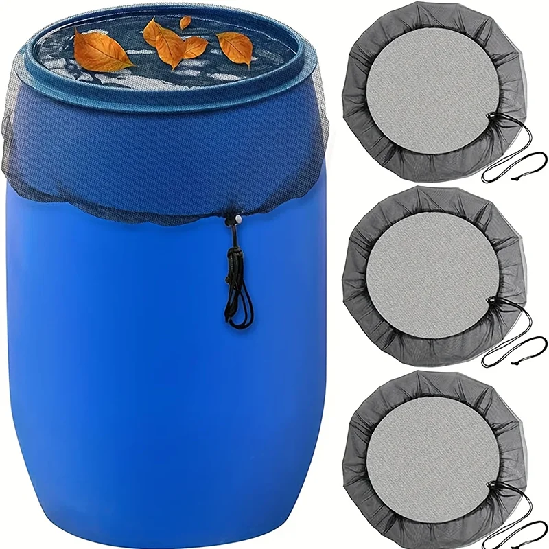 Cubiertas de cubo de agua con pantalla de barriles de lluvia, cubierta de red de tanque de colector de agua de lluvia, red de cubo de recolección de agua de lluvia con cordón