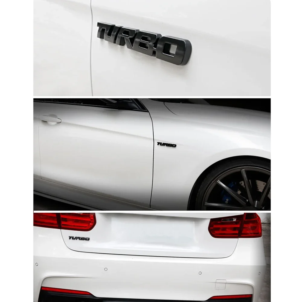 9.7*1.1 cm Car Styling Car Turbo Boost Loading Boosting 3D Metal Chrome Zinc Alloy 3D Emblem Badge Sticker Decal Auto Accessory