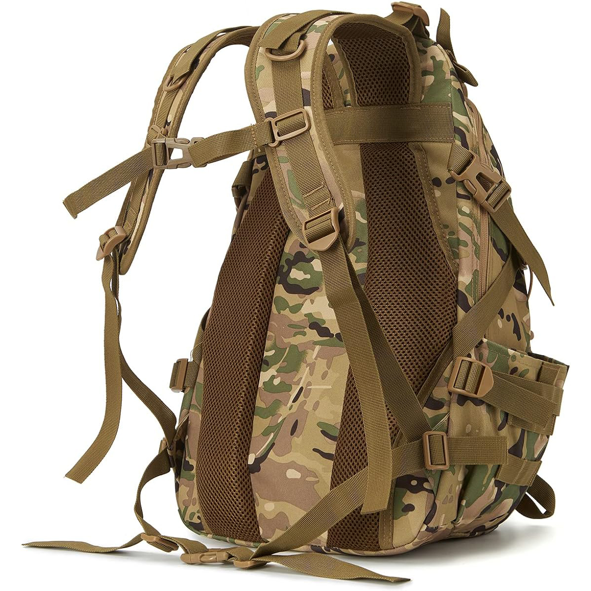 Qt & qy 40l mochila tática para homens acampamento caminhadas mochilas reflexivas sacos de viagem ao ar livre sobrevivência molle escalada saco