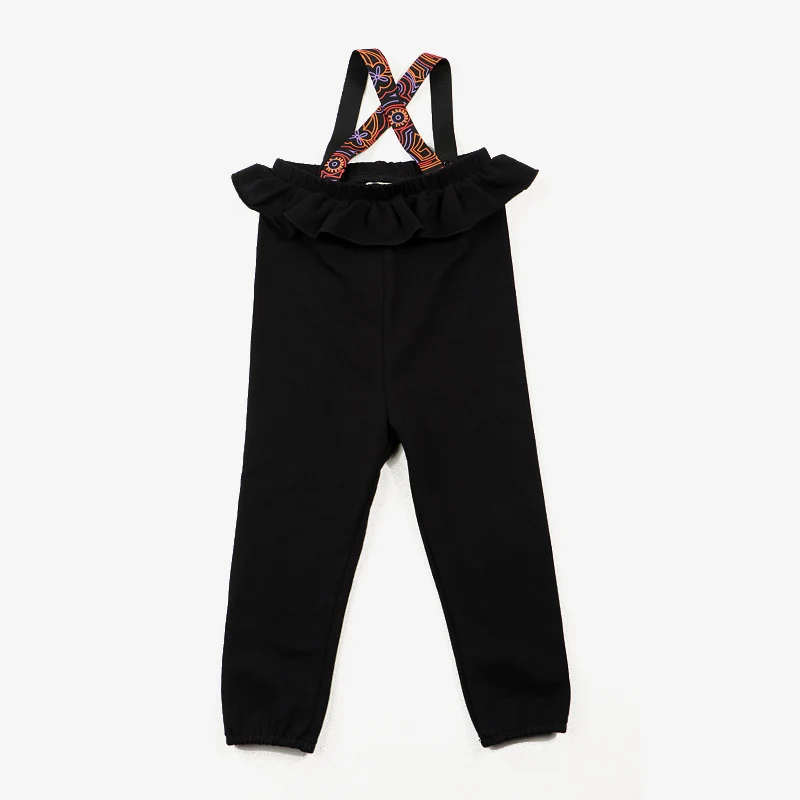 Conjunto familiar con capucha de algodón negro, vestido de rizo francés para niña, camisa con capucha, top, mameluco de bebé para otoño, negro con adornos coloridos