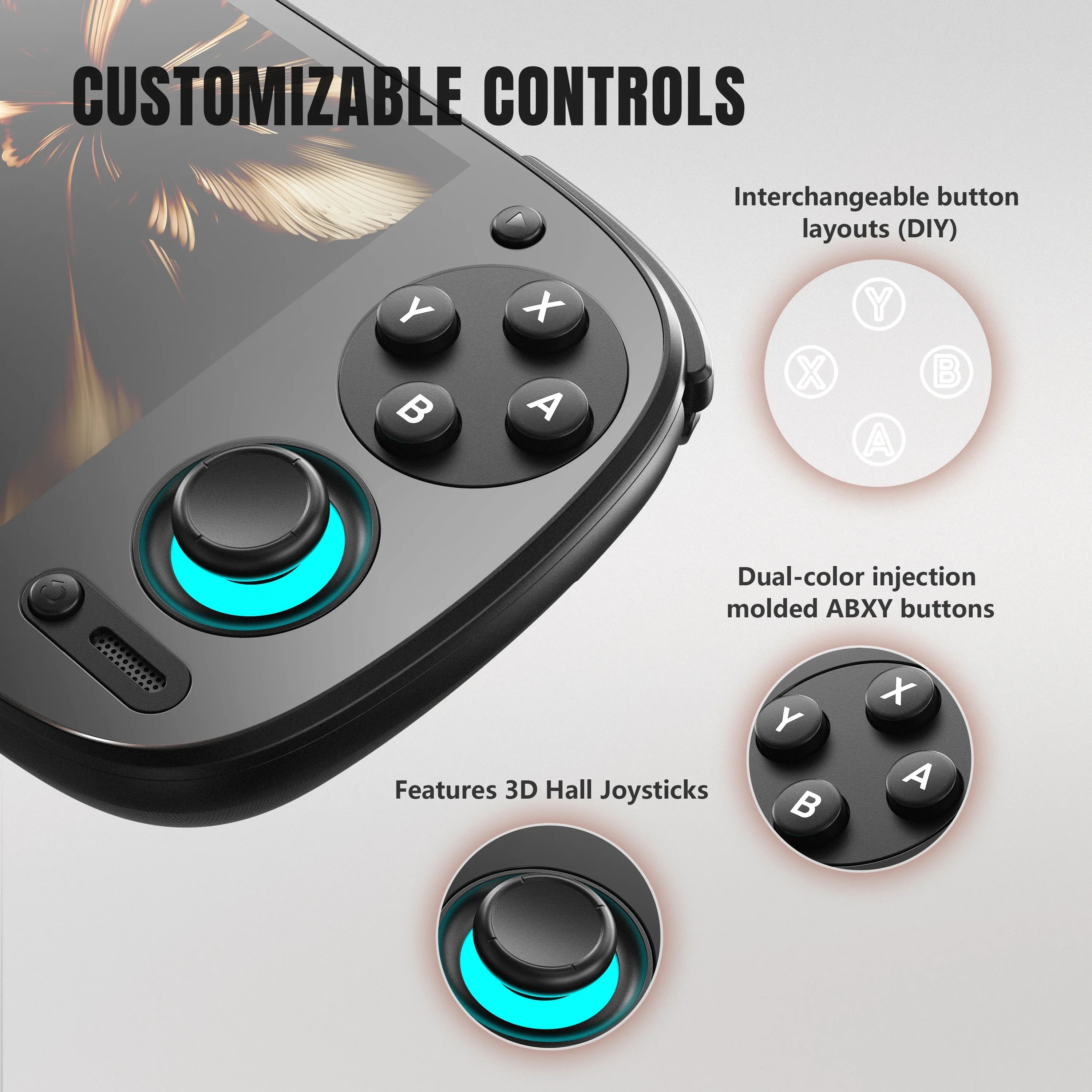 Retroid Pocket 5 Handheld Game Console 5.5'' AMOLED Screen Android13 Joystick RGB Lighting Effect Active Cooling Video Games