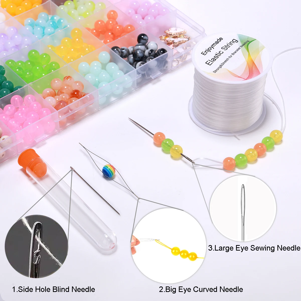 Cuentas elásticas del cordón elástico de la cuerda de la pulsera para la fabricación de joyas y la fabricación de collares de la pulsera