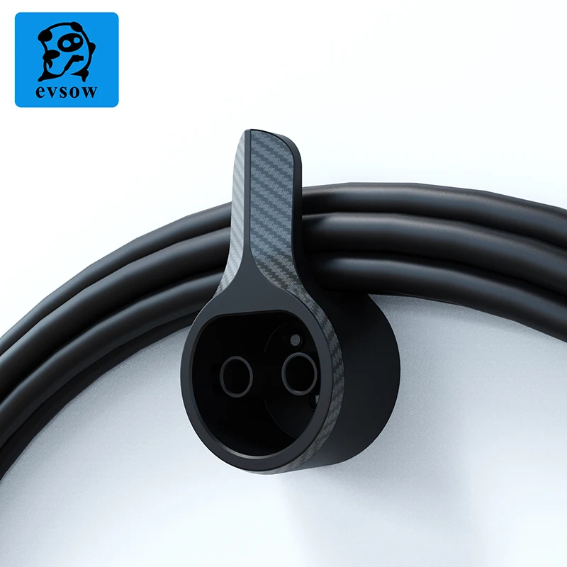 evsow タイプ 2 EV 充電器ケーブルホルダー電気自動車壁マウント充電ケーブルオーガナイザー壁マウントホルスタードック Type2
