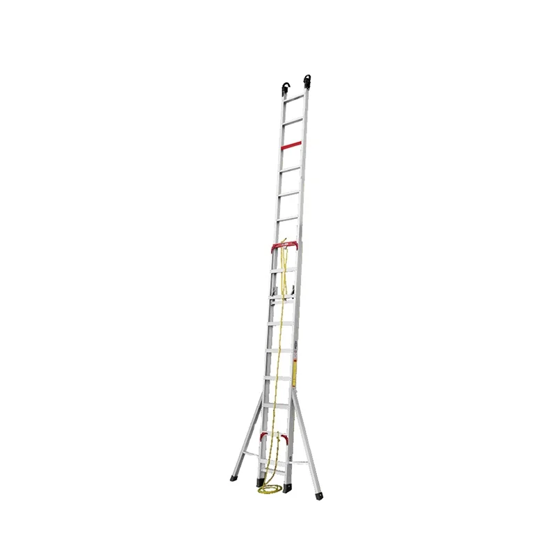 Escalera telescópica de aluminio para interiores y exteriores, extensión de escaleras de aluminio, paso a 20m, escalera de aluminio tradicional de 50 Uds.