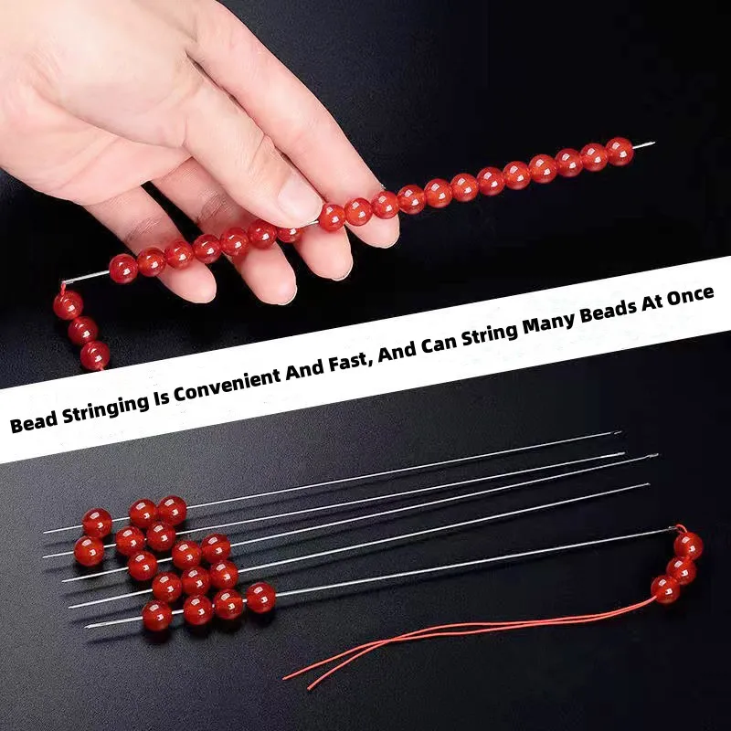 2 pc Stainless Steel Needle With Opening Side For Threading Beads AndStrings, DlY Beads Threading Tool  Jewelry Making