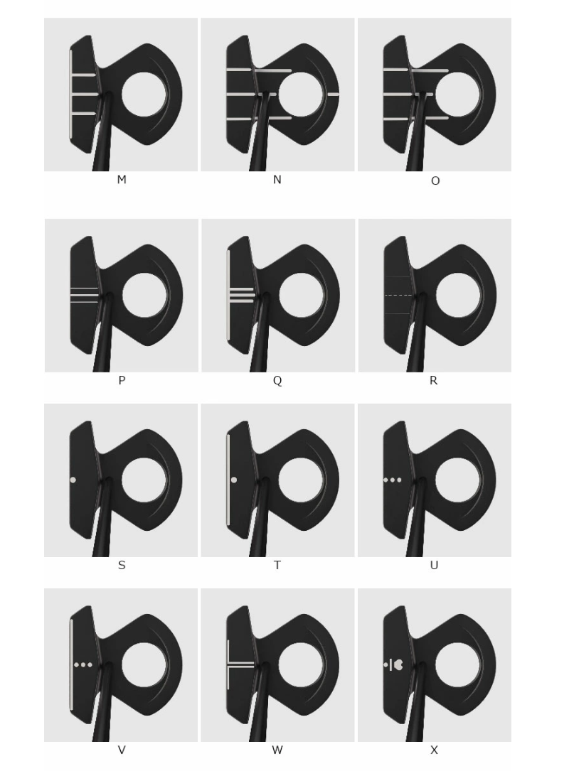 DF3 Golfputter Uitlijningsmarkering Maatwerk Neem contact op met de handelaar voor maatwerkinformatie