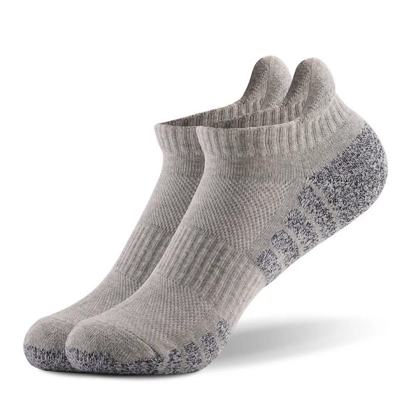 6 pares de calcetines gruesos para correr con parte inferior de toalla, calcetines de malla para barco, calcetines deportivos transpirables antideslizantes, calcetines de corte bajo para hombre, calcetines para mujer
