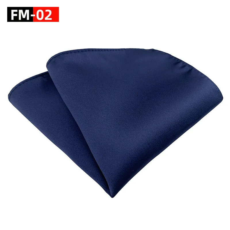 Plain Polyester Pocket Square Elegant Men's Suit Pocket Square Satin Handkerchief