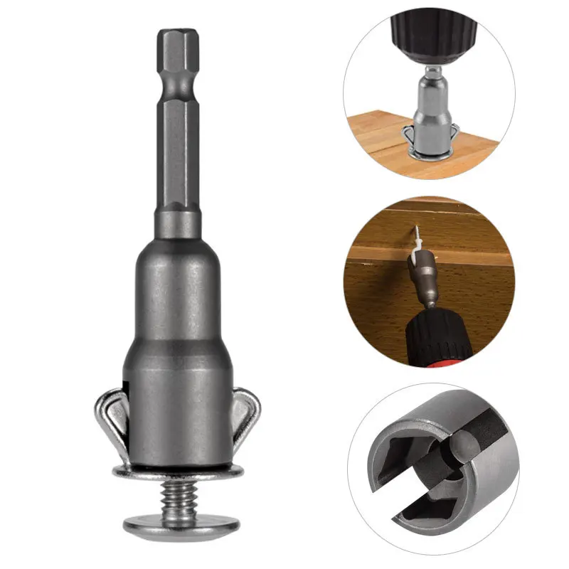 Natural color 65mm slotted socket hexagonal handle electric screwdriver wrench black butterfly hole socket wrench tool