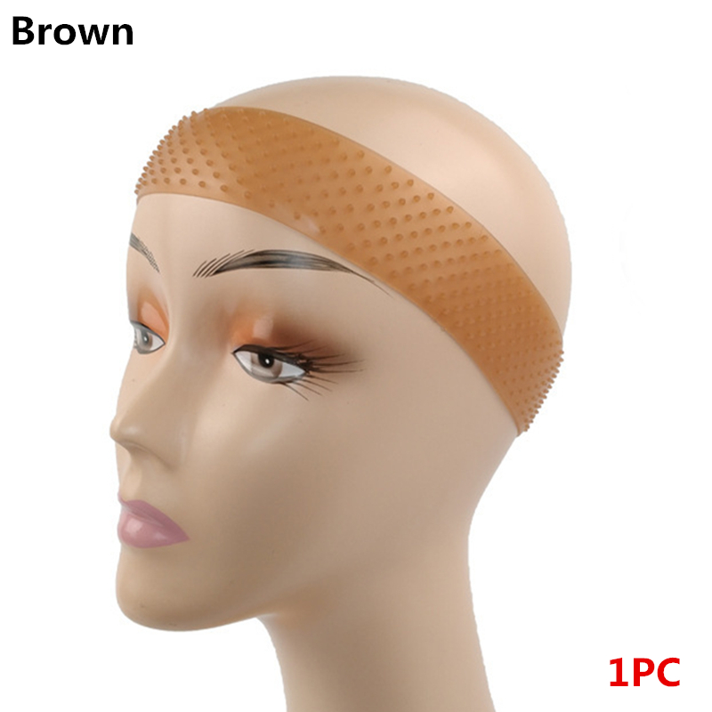 1PC No-Slip Perücke Grip Band Transparent Silikon Perücke Band Komfort Kopf Haar Band Extra Halten Perücke Stirnband verstellbare Frauen Perücke Band