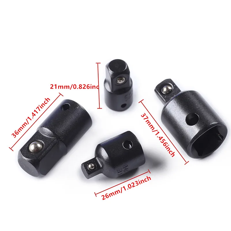 12 stuks Impact Socket Adapter En Reducer Set Verlengset Socket Boor Adapter Verandert Boormachine In Hoge Snelheid Moer Driver, 1/4