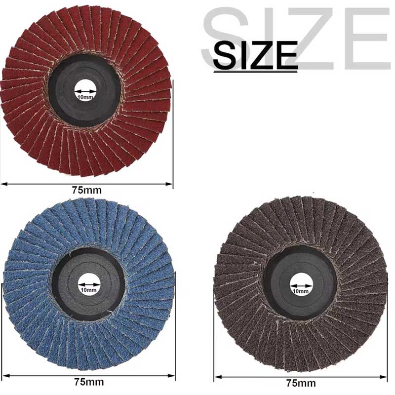 3pcs 75mm Flat Flap Discs 3 " Grinding Wheels Mini Angle Grinder Accessories Sanding Discs For Metal Wood Polishing
