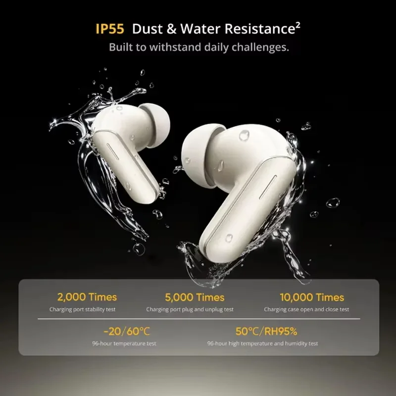 Global Version realme Buds Air 7 52dB Smart Active Noise Cancellation 12.4mm Deep Bass Driver Bluetooth5.4 360° Spatial Audio Effect IP55 Kopfhörer