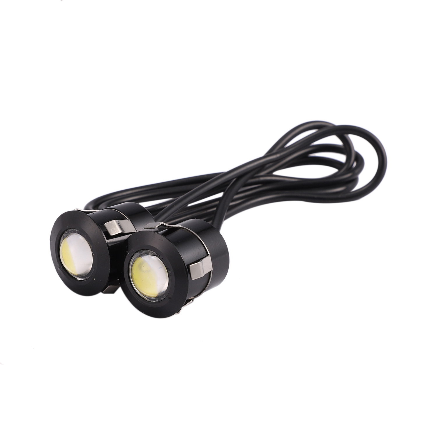 2 stks LED Eagle Eye Backup Light Mist Rijden Lamp Auto Motor Wit Licht 9 W zwart