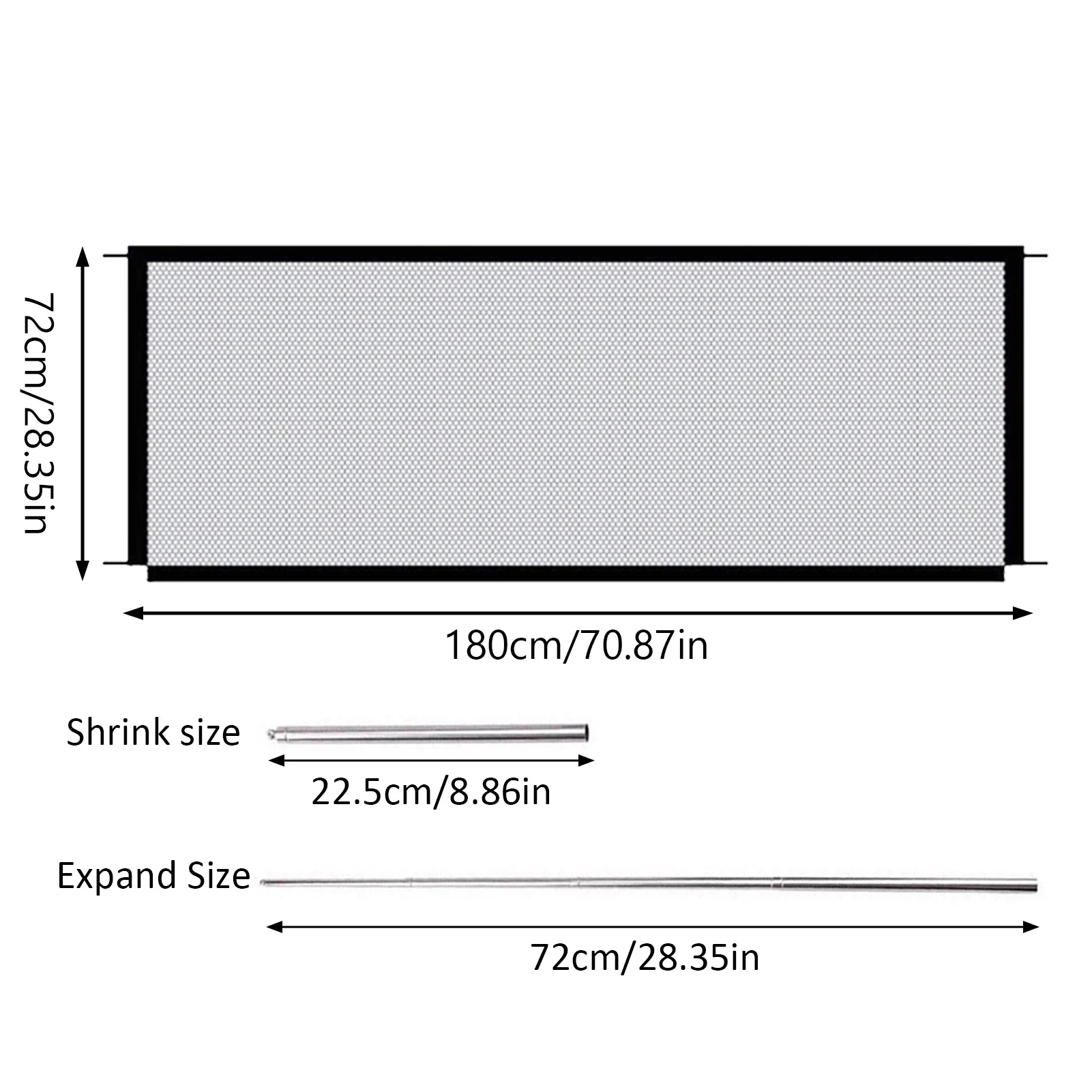 Có Thể Thu Vào Cho Bé Hàng Rào Chắn Gấp Gọn An Toàn Cho Bé Cổng Với 4 Móc Lưới Nylon Di Động Chốt Cửa Bảo Vệ Thú Cưng Cô Lập Lưới