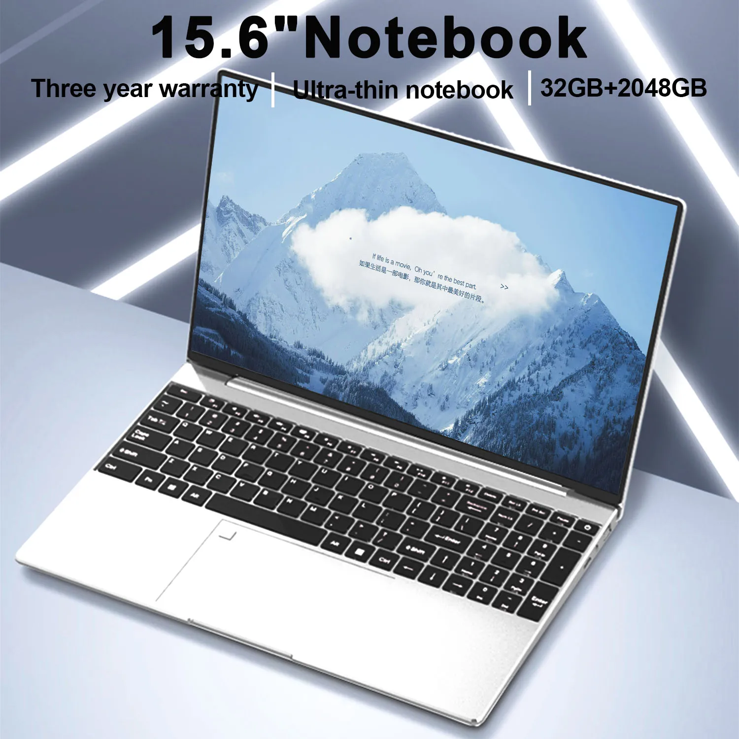 15.6 "Laptop Intel Celeron N5095 notebook gamer 32GB RAM 2TB SSD Office Study PC Computer Windows 11 risoluzione 1920*1080