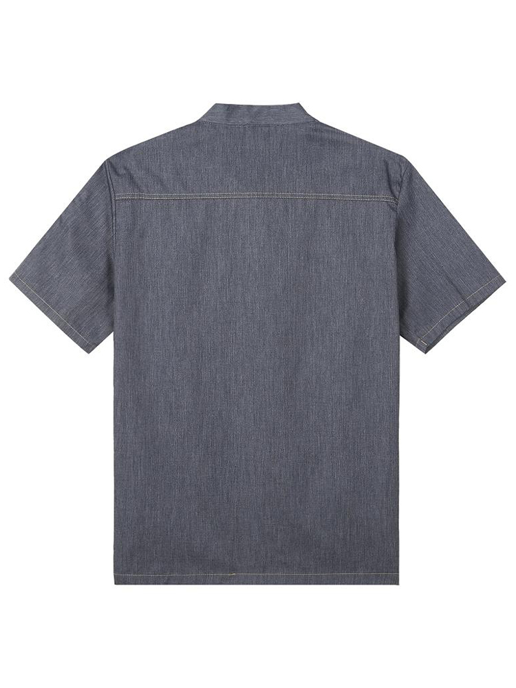 Catering Cooking grey Shirt Restaurant Kitchen Chef T-shirt Baker Work Uniform Hotel Clothes Cook Jacket Cafe Waiter Overalls