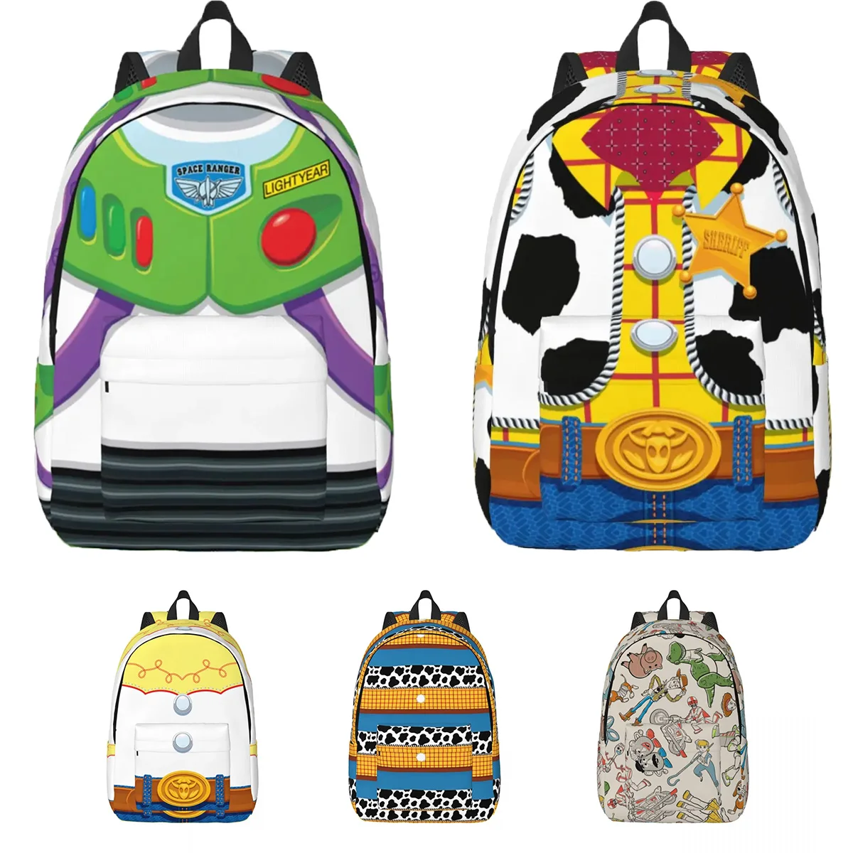 Toy Story Buzz Lightyear's Space Suit Mochila para hombres, mujeres, adolescentes, escuela secundaria, mochila de negocios, bolsas de lona para ordenador portátil al aire libre